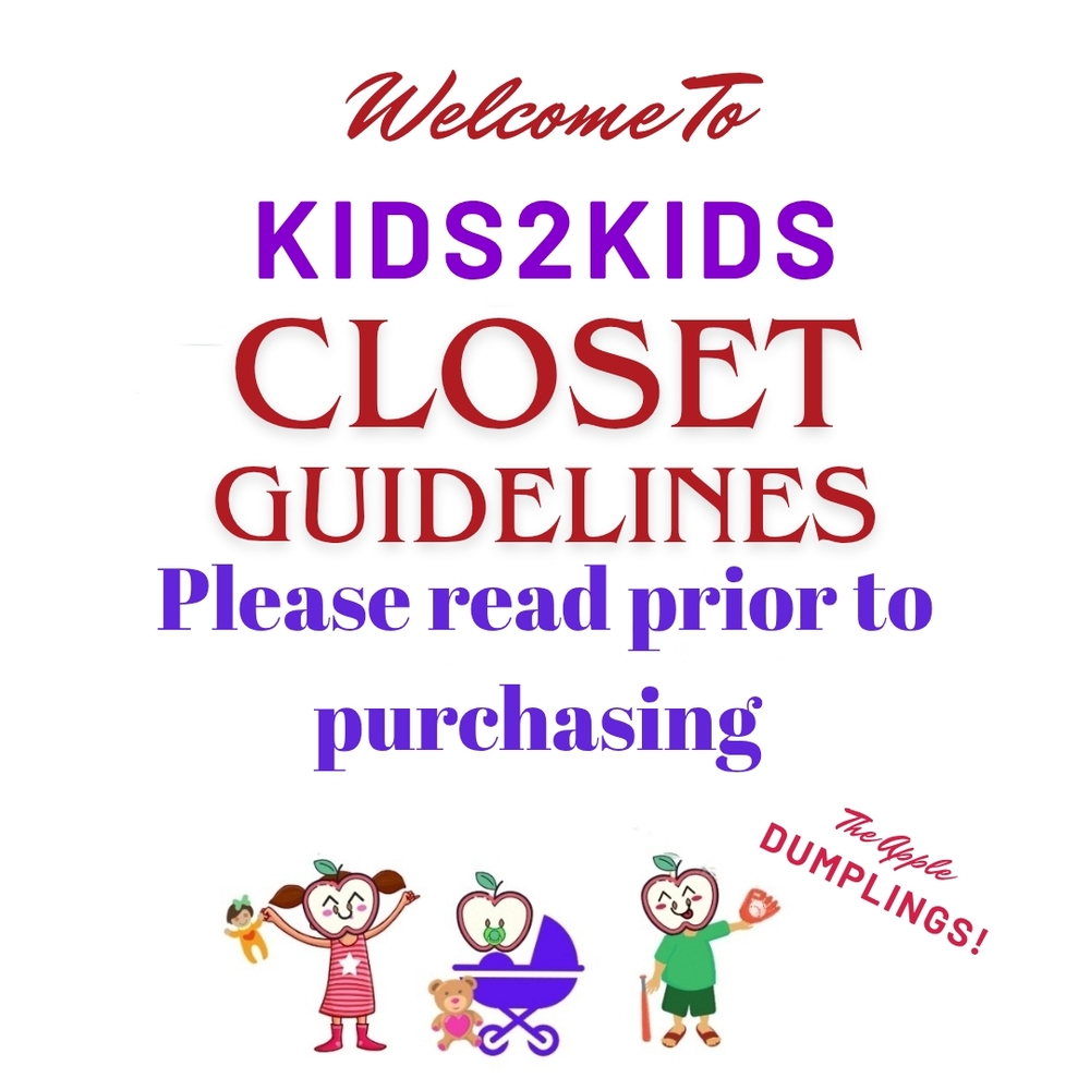 Kids2Kids Closet Guidelines Poster